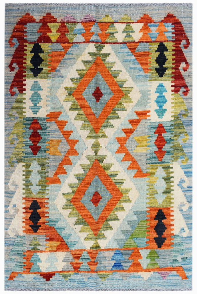 Handmade Afghan Maimana Kilim | 115 x 78 cm | 3'9" x 2'7" - Najaf Rugs & Textile