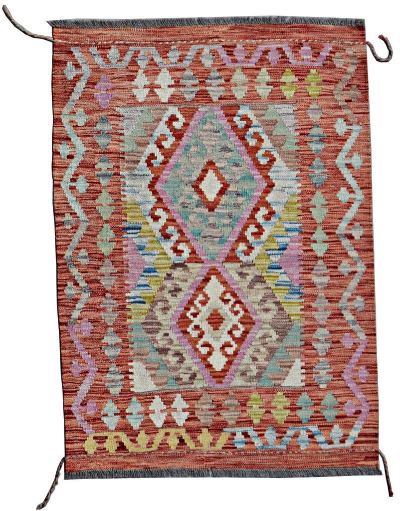 Handmade Afghan Maimana Kilim | 115 x 83 cm | 3'9" x 2'9" - Najaf Rugs & Textile