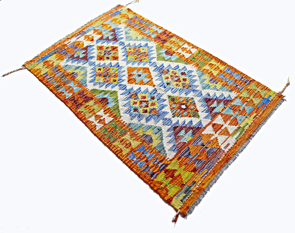 Handmade Afghan Maimana Kilim | 120 x 77 cm | 3'11" x 2'7" - Najaf Rugs & Textile