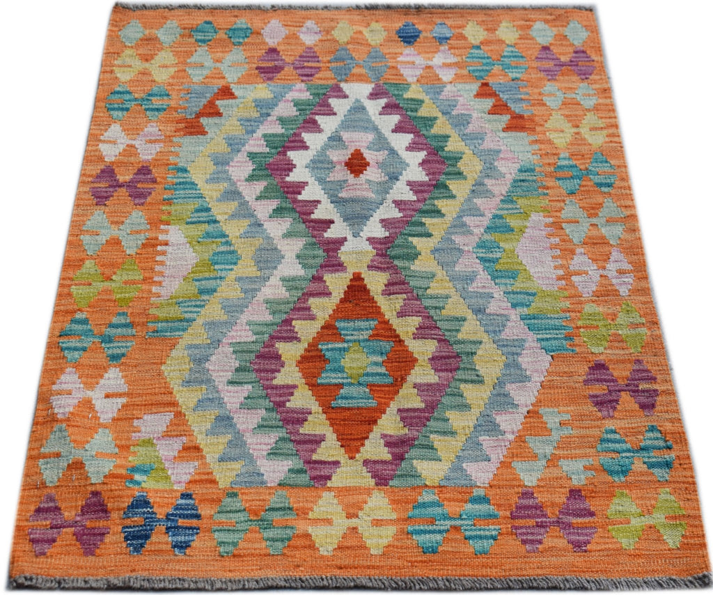 Handmade Afghan Maimana Kilim | 120 x 84 cm | 3'11" x 2'1" - Najaf Rugs & Textile