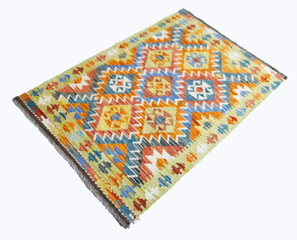 Handmade Afghan Maimana Kilim | 120 x 84 cm | 3'11" x 2'9" - Najaf Rugs & Textile