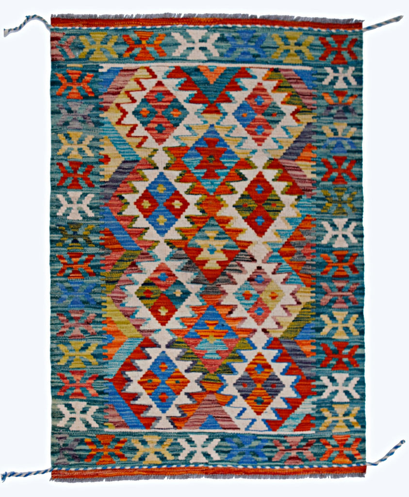 Handmade Afghan Maimana Kilim | 121 x 84 cm | 4' x 2'9" - Najaf Rugs & Textile