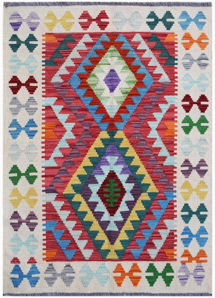 Handmade Afghan Maimana Kilim | 121 x 85 cm | 4' x 2'10" - Najaf Rugs & Textile