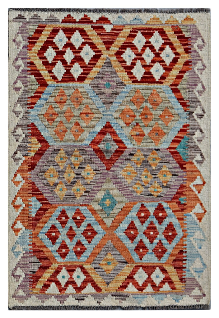 Handmade Afghan Maimana Kilim | 122 x 82 cm | 4'10" x 2'8" - Najaf Rugs & Textile