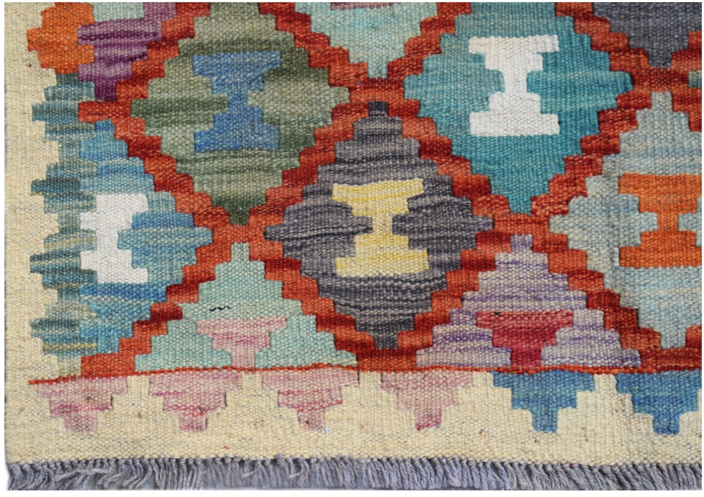 Handmade Afghan Maimana Kilim | 124 x 78 cm | 4'1" x 2'7" - Najaf Rugs & Textile