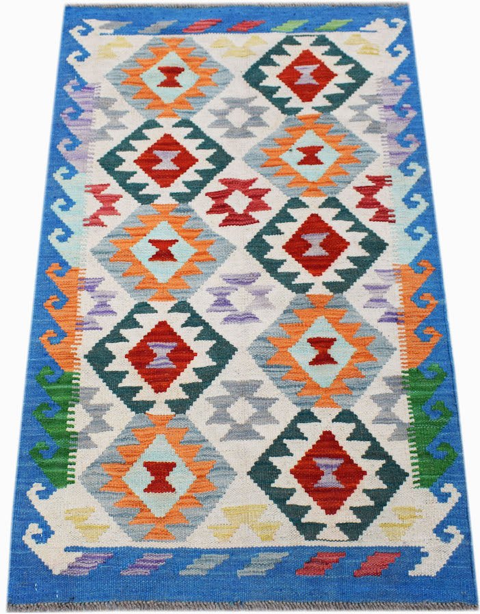 Handmade Afghan Maimana Kilim | 125 x 76 cm | 4'1" x 2'6" - Najaf Rugs & Textile