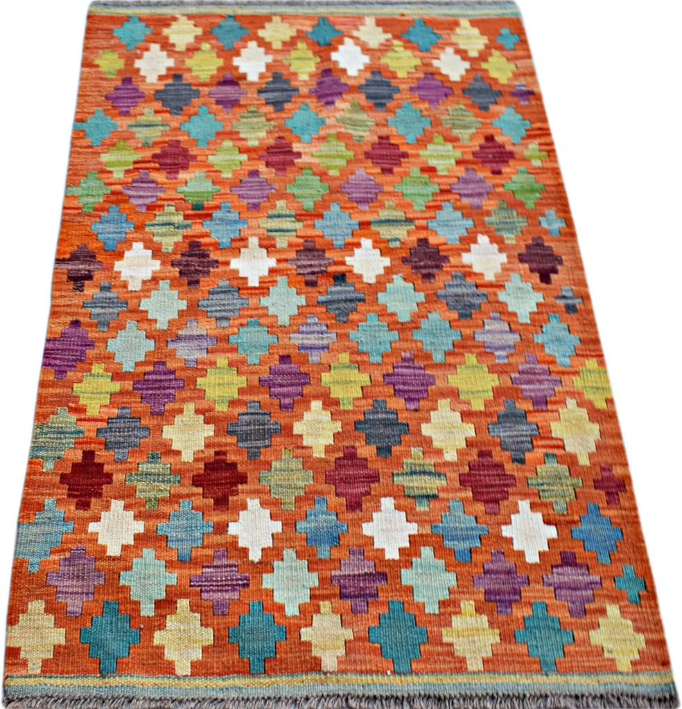 Handmade Afghan Maimana Kilim | 125 x 77 cm | 4'1" x 2'1" - Najaf Rugs & Textile