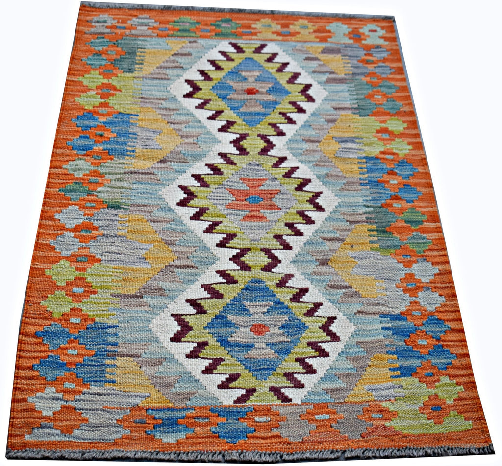 Handmade Afghan Maimana Kilim | 125 x 80 cm | 4'2" x 2'8" - Najaf Rugs & Textile