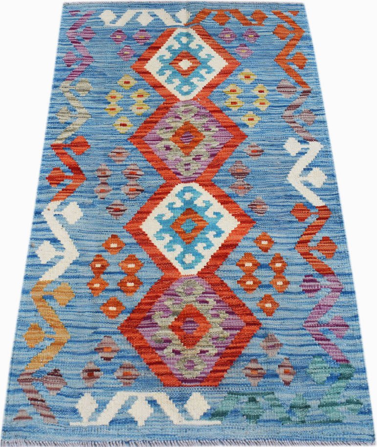 Handmade Afghan Maimana Kilim | 126 x 75 cm | 4'2" x 2'6" - Najaf Rugs & Textile