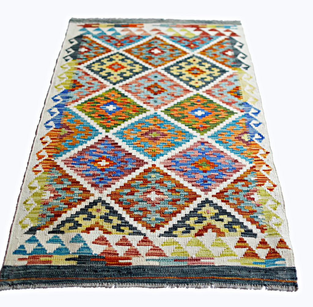Handmade Afghan Maimana Kilim | 126 x 79 cm | 4'2" x 2'7" - Najaf Rugs & Textile