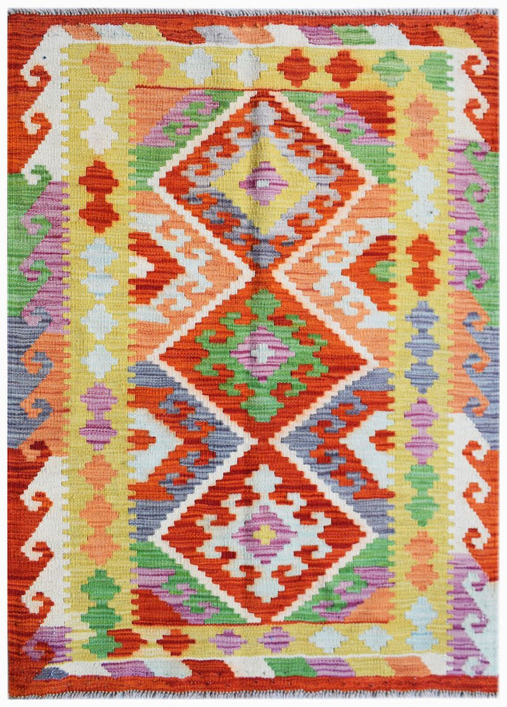 Handmade Afghan Maimana Kilim | 126 x 86 cm | 4'2" x 2'10" - Najaf Rugs & Textile