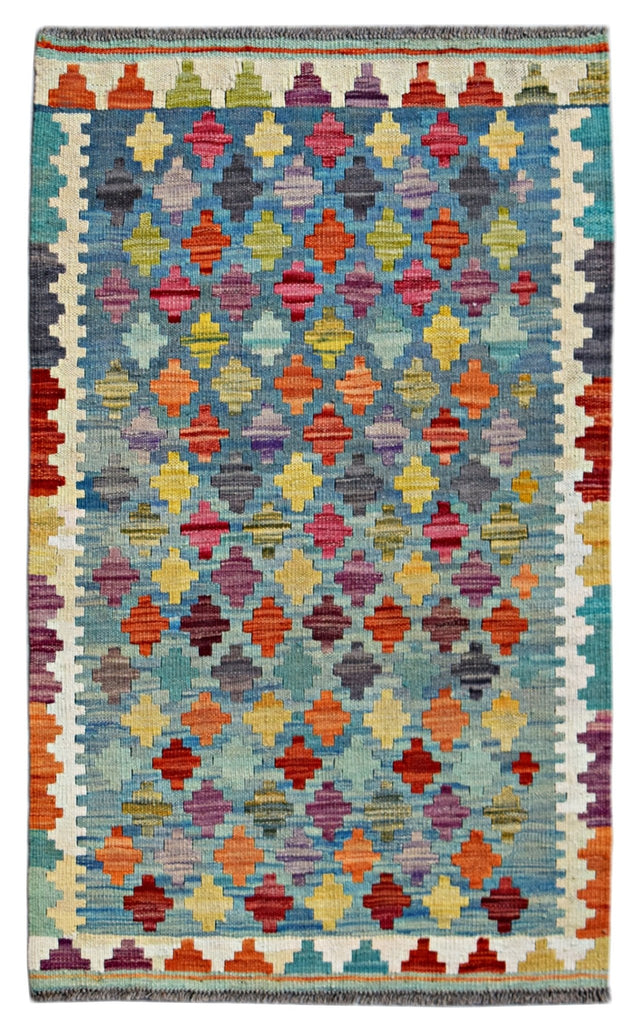 Handmade Afghan Maimana Kilim | 127 x 77 cm | 4'2" x 2'6" - Najaf Rugs & Textile