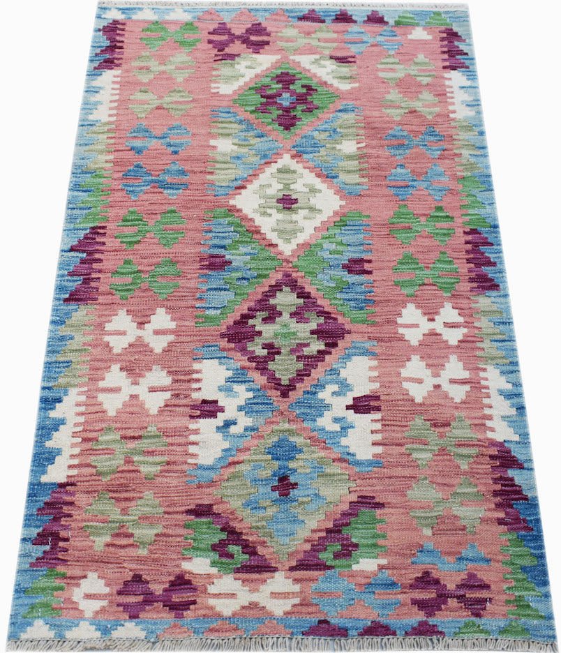 Handmade Afghan Maimana Kilim | 128 x 78 cm | 4'2" x 2'7" - Najaf Rugs & Textile