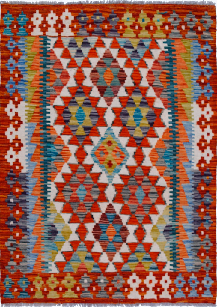 Handmade Afghan Maimana Kilim | 128 x 92 cm | 4'2" x 3' - Najaf Rugs & Textile