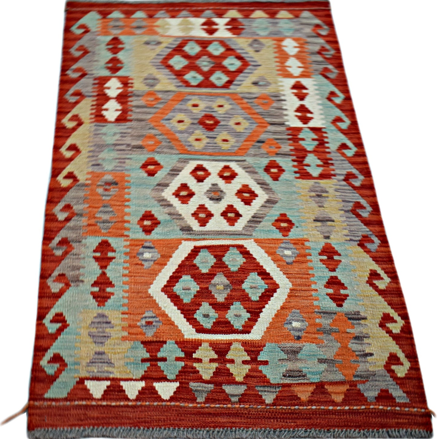 Handmade Afghan Maimana Kilim | 129 x 79 cm | 4'3" x 2'7" - Najaf Rugs & Textile