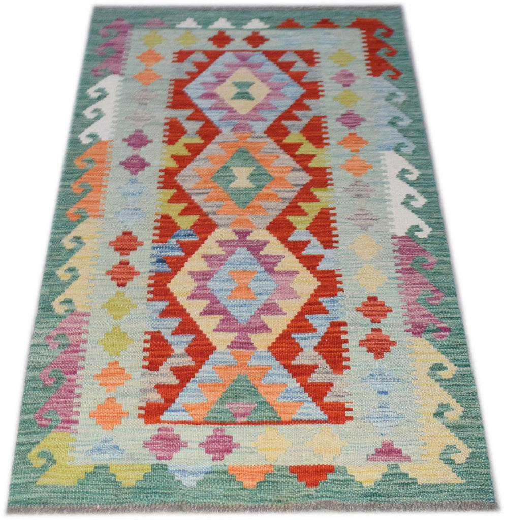 Handmade Afghan Maimana Kilim | 130 x 77 cm | 4'3" x 2'3" - Najaf Rugs & Textile