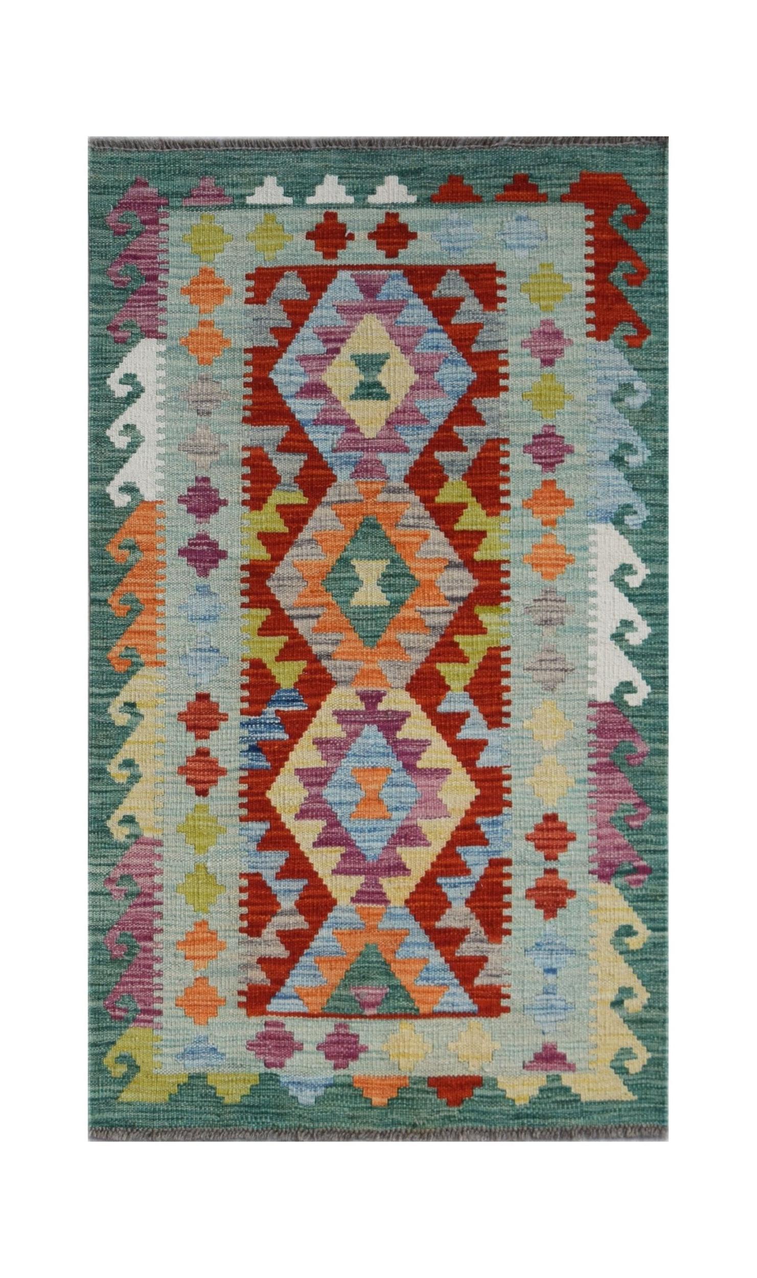Handmade Afghan Maimana Kilim | 130 x 77 cm | 4'3" x 2'3" - Najaf Rugs & Textile