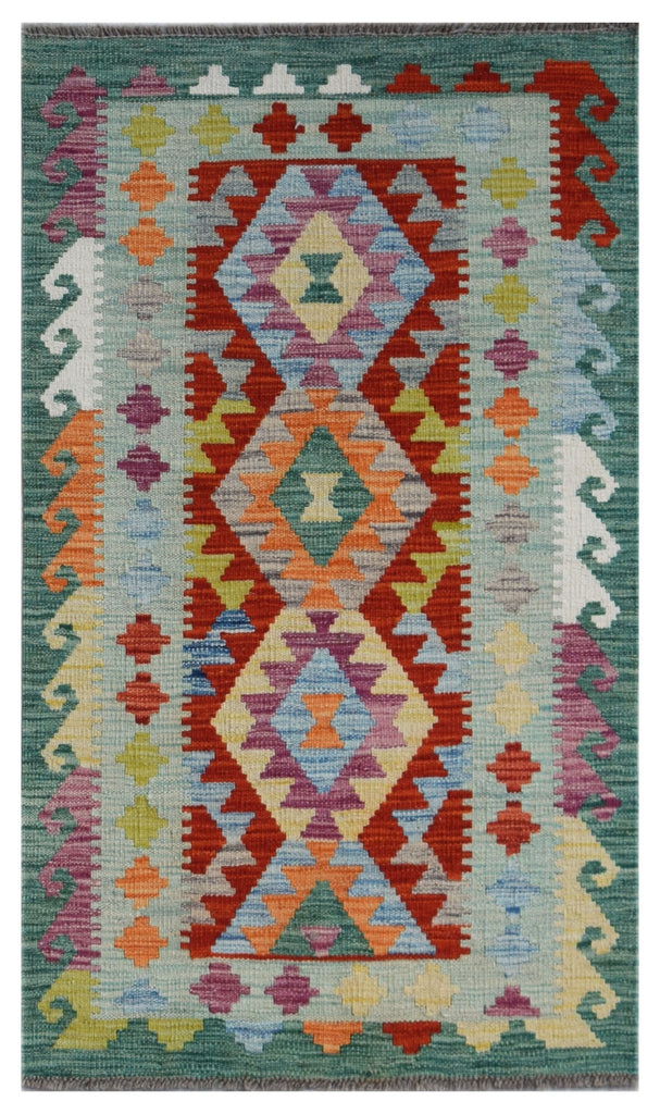 Handmade Afghan Maimana Kilim | 130 x 77 cm | 4'3" x 2'3" - Najaf Rugs & Textile