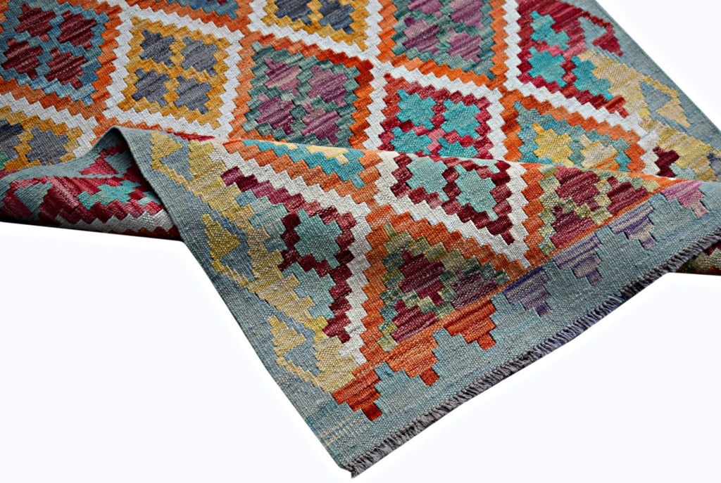 Handmade Afghan Maimana Kilim | 130 x 84 cm | 4'3" x 2'9" - Najaf Rugs & Textile