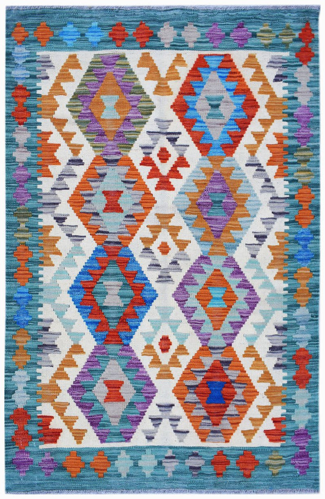 Handmade Afghan Maimana Kilim | 131 x 82 cm | 4'4" x 2'8" - Najaf Rugs & Textile