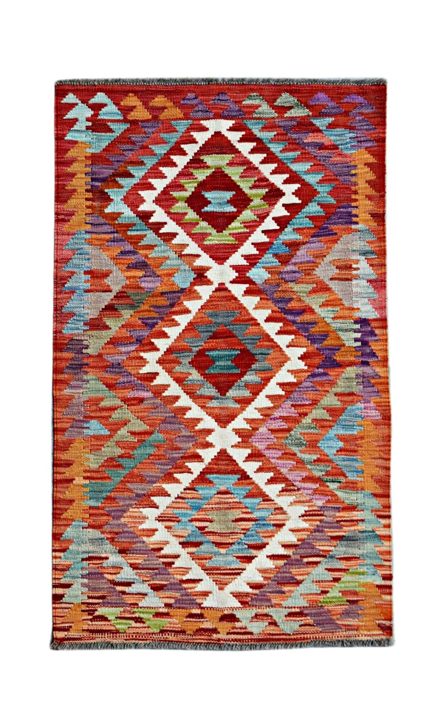 Handmade Afghan Maimana Kilim | 132 x 78 cm | 4'4" x 2'7" - Najaf Rugs & Textile
