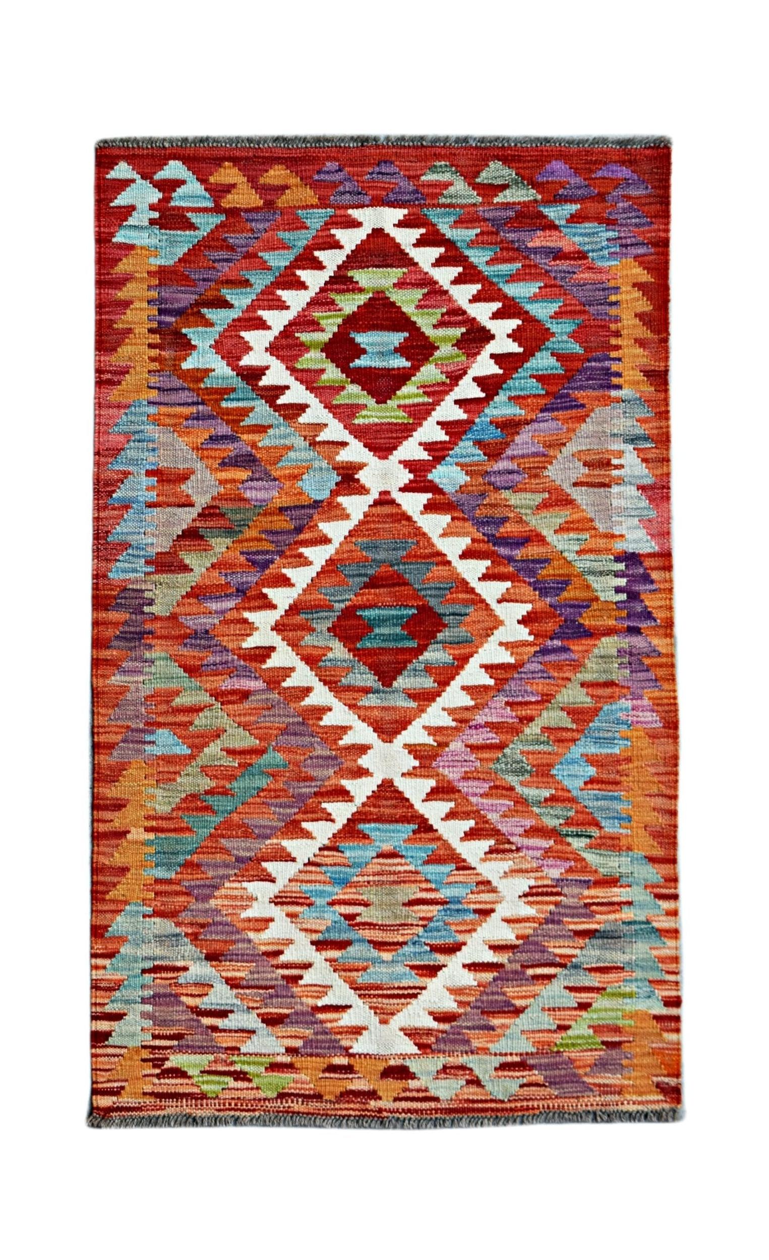 Handmade Afghan Maimana Kilim | 132 x 78 cm | 4'4" x 2'7" - Najaf Rugs & Textile