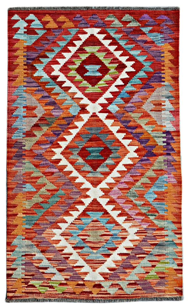 Handmade Afghan Maimana Kilim | 132 x 78 cm | 4'4" x 2'7" - Najaf Rugs & Textile