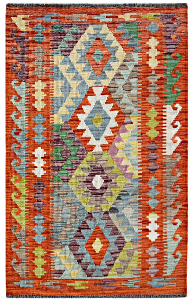 Handmade Afghan Maimana Kilim | 132 x 83 cm | 4'4" x 2'9" - Najaf Rugs & Textile