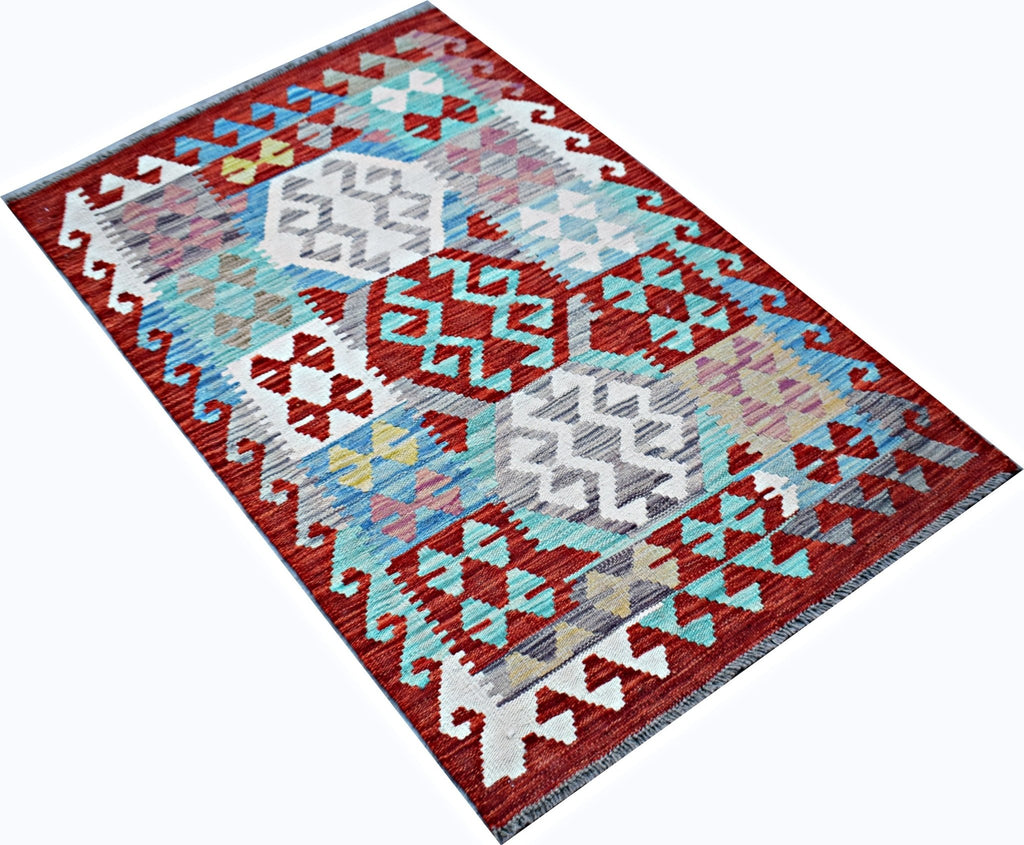 Handmade Afghan Maimana Kilim | 132 x 85 cm | 4'4" x 2'10" - Najaf Rugs & Textile