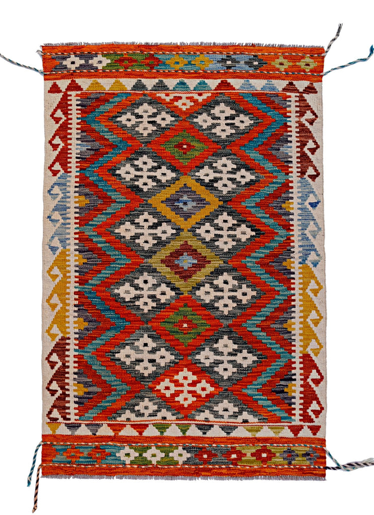 Handmade Afghan Maimana Kilim | 134 x 82 cm | 4'5" x 2'9" - Najaf Rugs & Textile