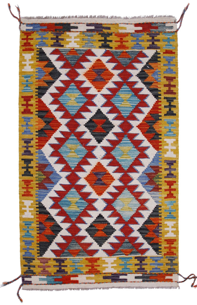 Handmade Afghan Maimana Kilim | 136 x 81 cm | 4'6" x 2'8" - Najaf Rugs & Textile