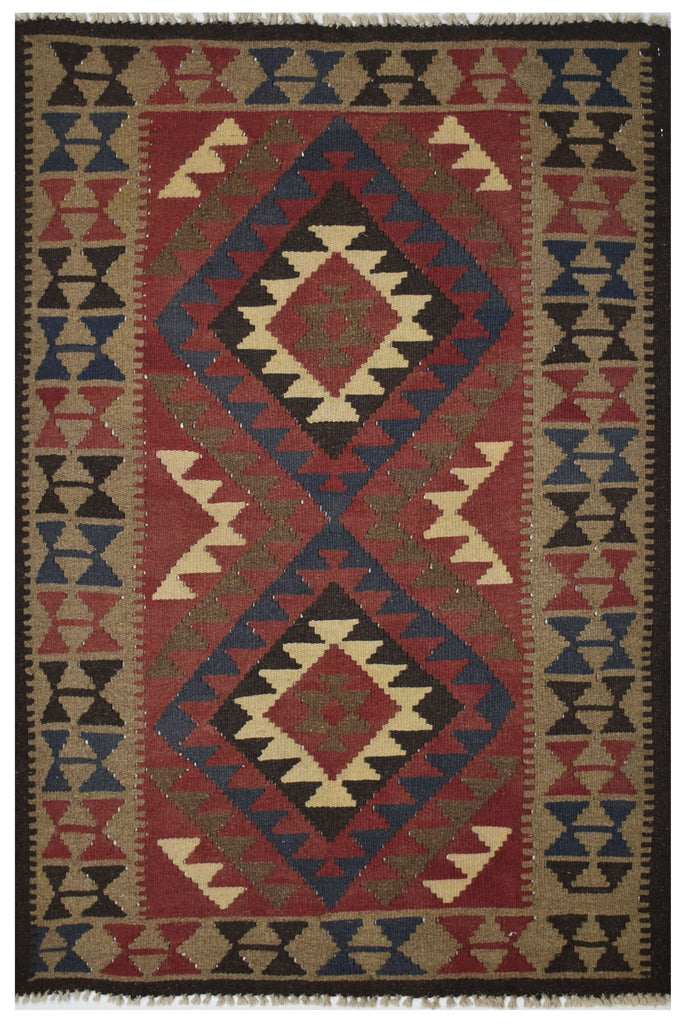 Handmade Afghan Maimana Kilim | 143 x 100 cm | 4'6" x 3'2" - Najaf Rugs & Textile