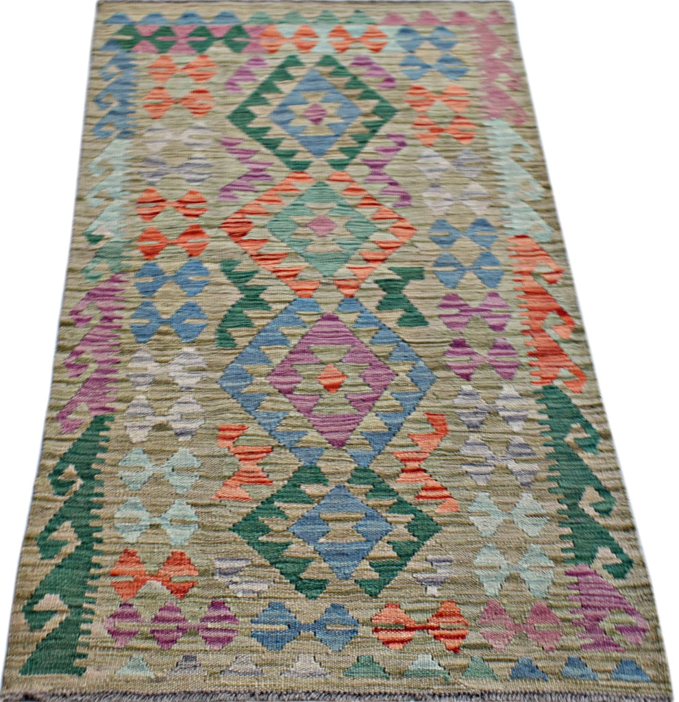 Handmade Afghan Maimana Kilim | 143 x 80 cm | 4'8" x 2'8" - Najaf Rugs & Textile