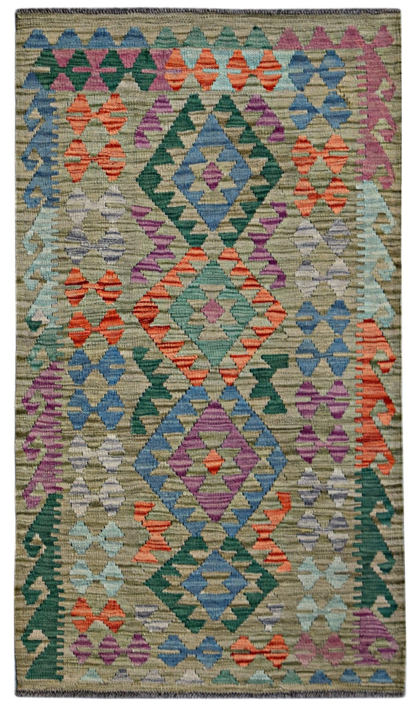Handmade Afghan Maimana Kilim | 143 x 80 cm | 4'8" x 2'8" - Najaf Rugs & Textile