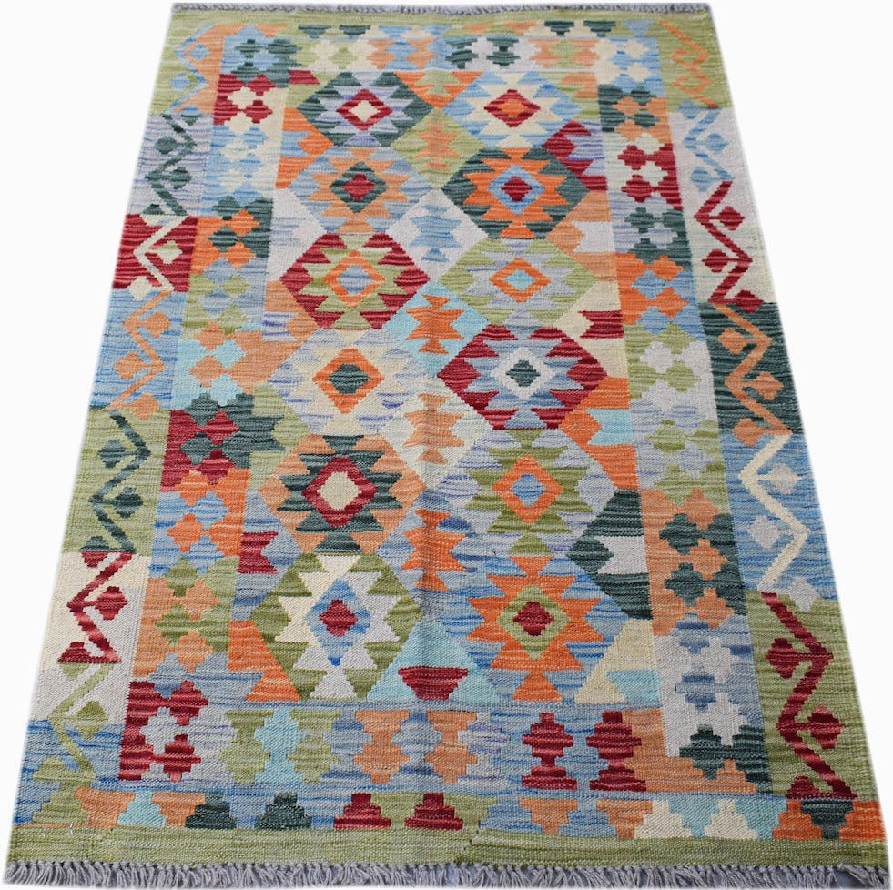 Handmade Afghan Maimana Kilim | 146 x 101 cm | 4'10" x 3'4" - Najaf Rugs & Textile