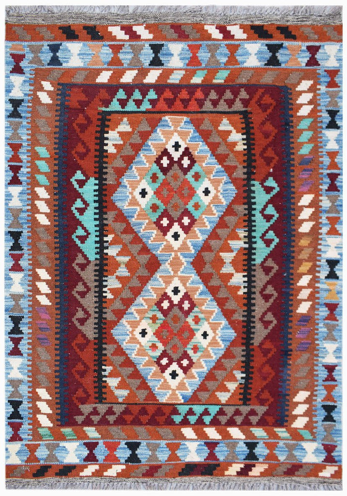 Handmade Afghan Maimana Kilim | 147 x 103 cm | 4'10" x 3'5" - Najaf Rugs & Textile