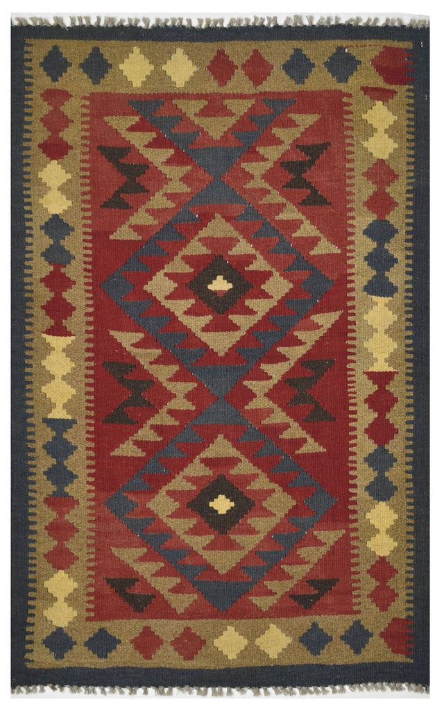Handmade Afghan Maimana Kilim | 148 x 97 cm | 4'8" x 3'1" - Najaf Rugs & Textile