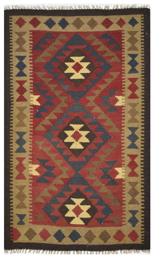 Handmade Afghan Maimana Kilim | 150 x 96 cm | 4'9" x 3'1" - Najaf Rugs & Textile