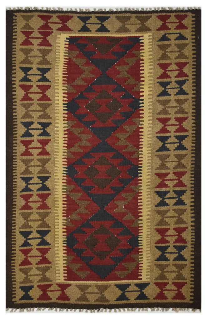 Handmade Afghan Maimana Kilim | 158 x 104 cm | 5'1" x 3'4" - Najaf Rugs & Textile