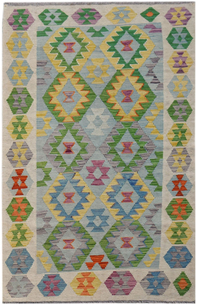 Handmade Afghan Maimana Kilim | 158 x 104 cm | 5'2" x 3'5" - Najaf Rugs & Textile