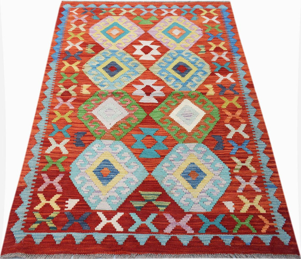 Handmade Afghan Maimana Kilim | 169 x 120 cm | 5'7" x 3'11" - Najaf Rugs & Textile