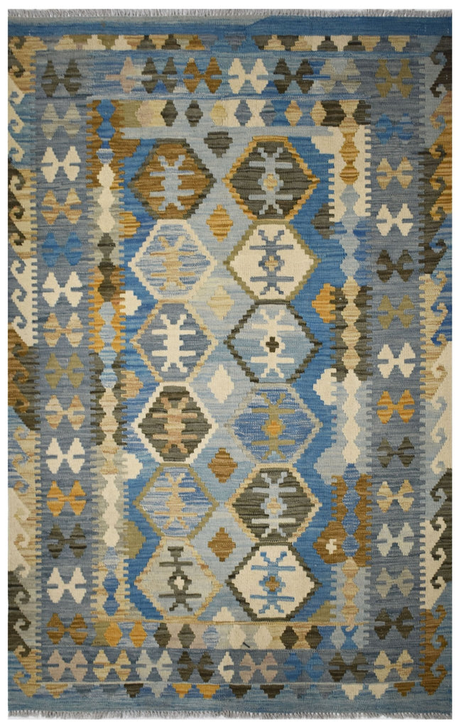 Handmade Afghan Maimana Kilim | 173 x 129 cm | 5'6" x 4'2" - Najaf Rugs & Textile