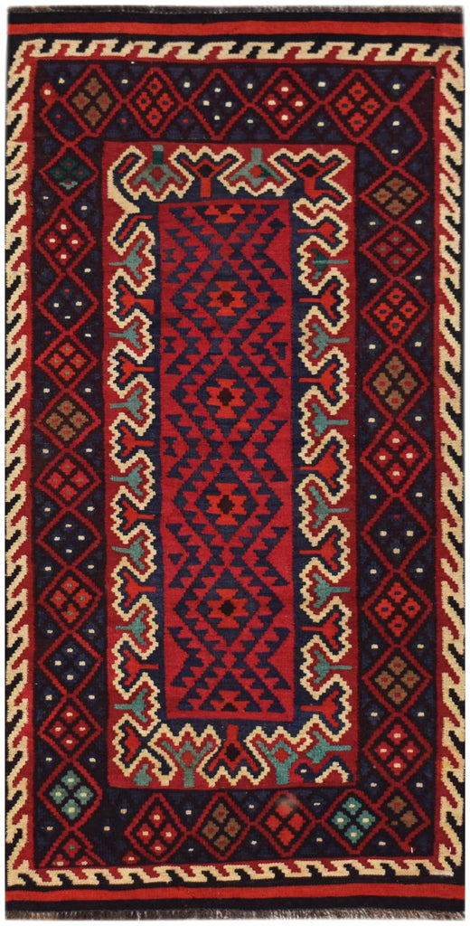 Handmade Afghan Maimana Kilim | 173 x 83 cm | 5'8" x 2'9" - Najaf Rugs & Textile