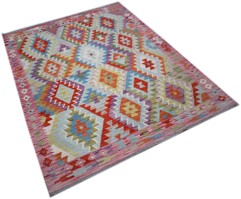 Handmade Afghan Maimana Kilim | 177 x 136 cm | 5'1" x 4'6" - Najaf Rugs & Textile