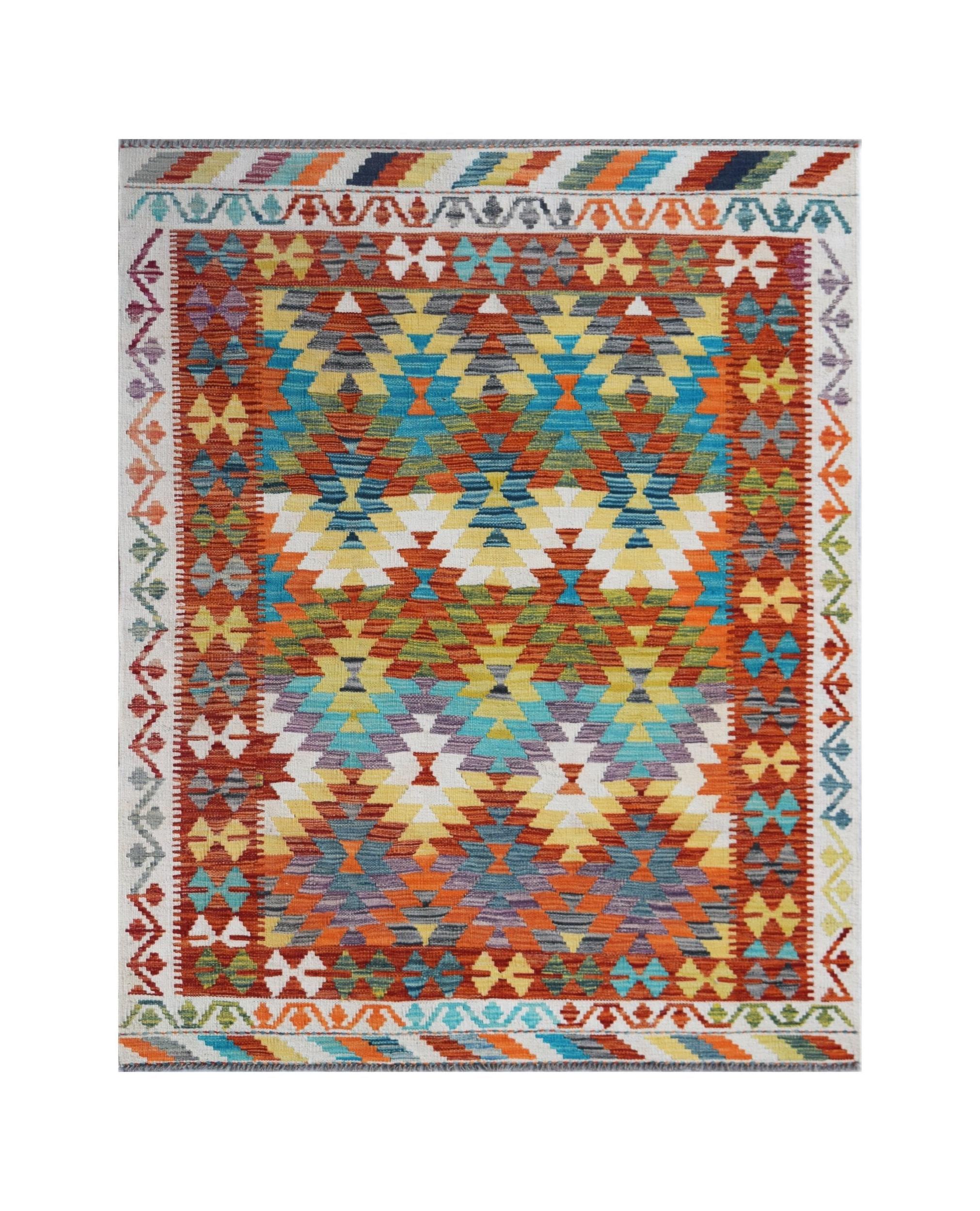 Handmade Afghan Maimana Kilim | 178 x 135 cm | 5'10" x 4'5" - Najaf Rugs & Textile