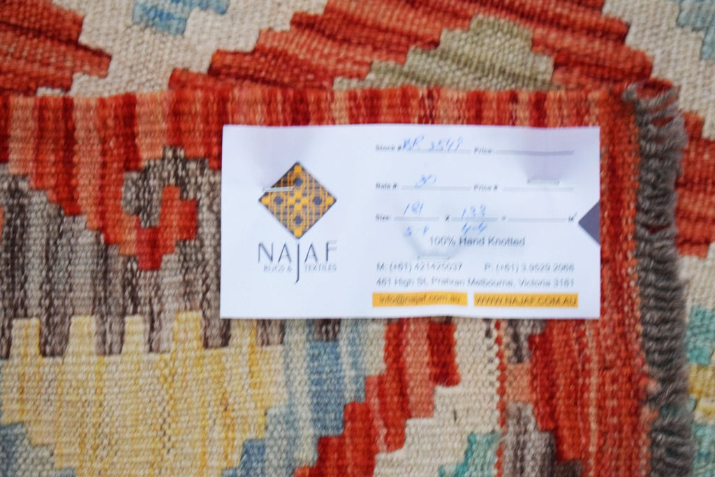 Handmade Afghan Maimana Kilim | 181 x 133 cm | 5'1" x 4'4" - Najaf Rugs & Textile