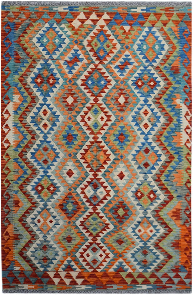 Handmade Afghan Maimana Kilim | 183 x 125 cm | 6' x 4'1" - Najaf Rugs & Textile