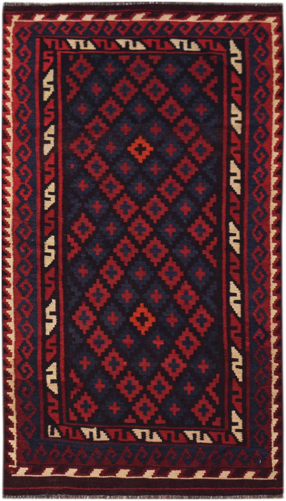 Handmade Afghan Maimana Kilim | 185 x 102 cm | 6'1" x 3'4" - Najaf Rugs & Textile