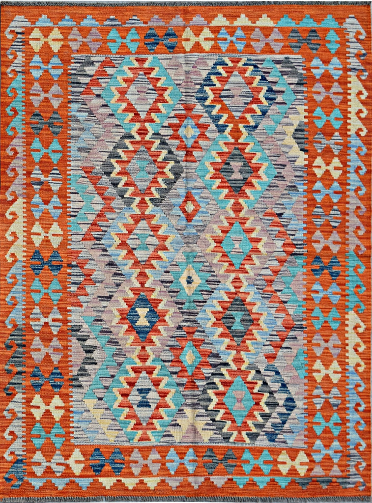 Handmade Afghan Maimana Kilim | 186 x 144 cm | 6'2" x 4'9" - Najaf Rugs & Textile