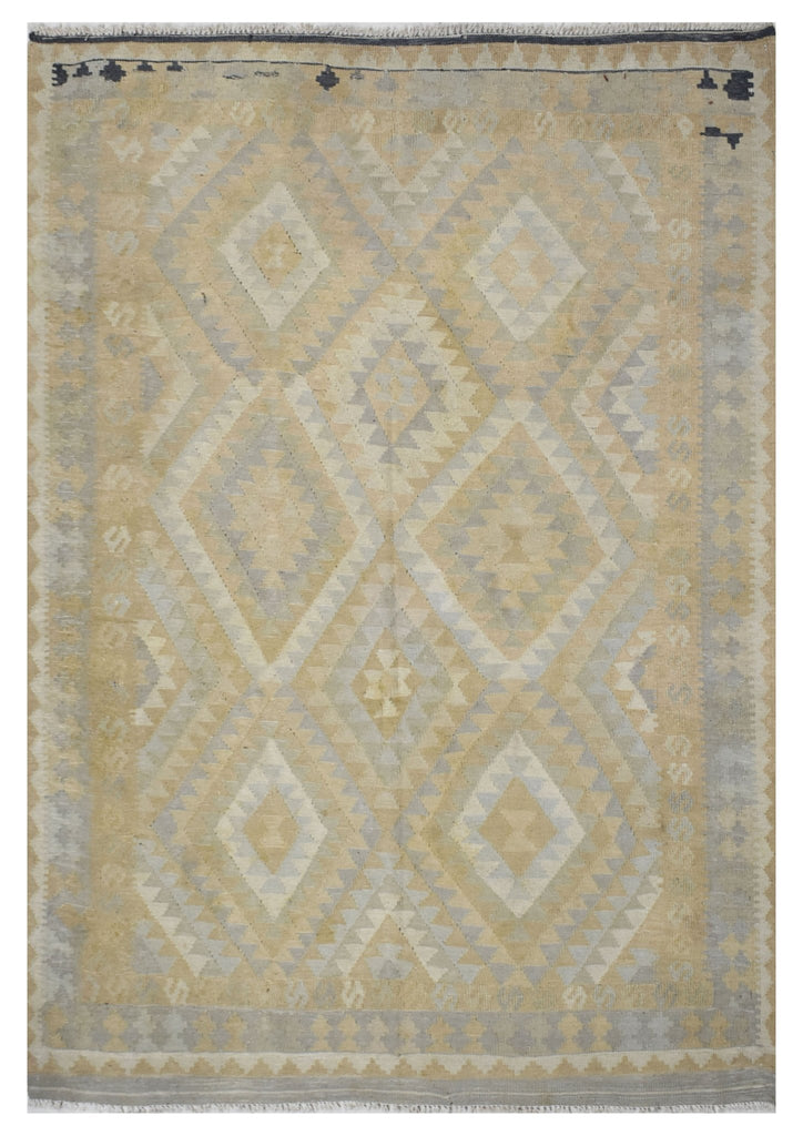 Handmade Afghan Maimana Kilim | 189 x 143 cm | 6'2" x 4'6" - Najaf Rugs & Textile